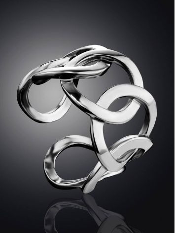 Elegantly Sculpted Sterling Silver Ring The ICONIC, Ring Size: Adjustable, image , picture 2