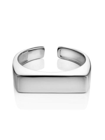 Geometric Silver Ring The ICONIC, Ring Size: Adjustable, image , picture 3