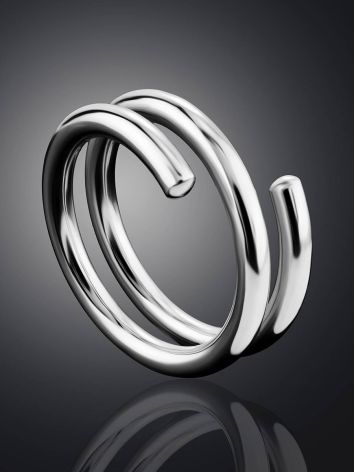 Trendy Silver Coil Ring The ICONIC, Ring Size: Adjustable, image , picture 6