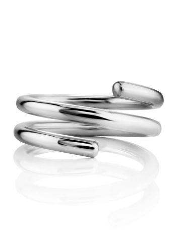 Trendy Silver Coil Ring The ICONIC, Ring Size: Adjustable, image , picture 7