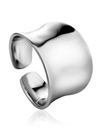 Sleek Sterling Silver Ring The Liquid, Ring Size: Adjustable, image 