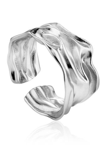 Textured Sterling Silver Adjustable Ring The Liquid, Ring Size: Adjustable, image 