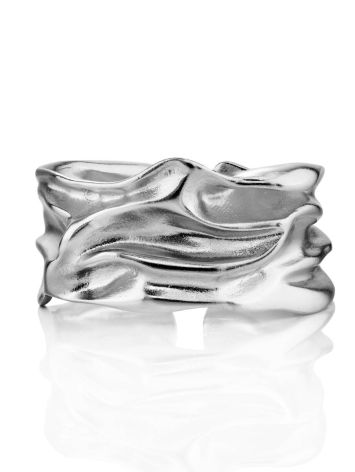 Textured Sterling Silver Adjustable Ring The Liquid, Ring Size: Adjustable, image , picture 3