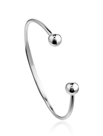 Stylish Retro Classic Sterling Silver Torque Bangle The ICONIC, image 