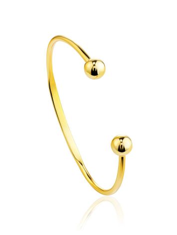 Beautiful Gold-Plated Silver Torque Bangle The ICONIC, image 