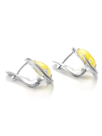 Honey Amber Earrings In Sterling Silver The Acapulco, image , picture 4