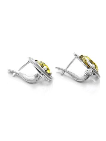 Sterling Silver Earrings With Green Amber The Acapulco, image , picture 4