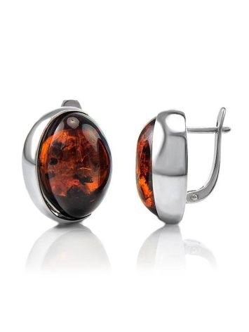 Lovely Amber Earrings In Sterling Silver The Suite, image , picture 2
