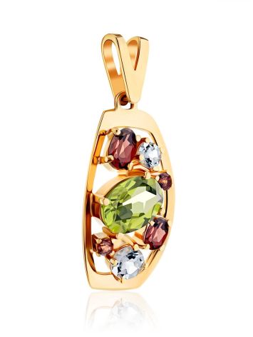 Chic Golden Mix Color Crystal Pendant, image , picture 3