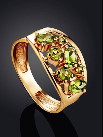 Golden Chrysolite Band Ring, Ring Size: 6.5 / 17, image , picture 2