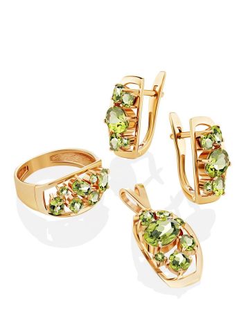 Golden Chrysolite Band Ring, Ring Size: 6.5 / 17, image , picture 5