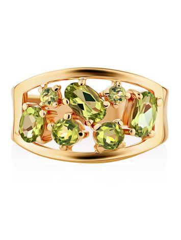 Golden Chrysolite Band Ring, Ring Size: 6.5 / 17, image , picture 3