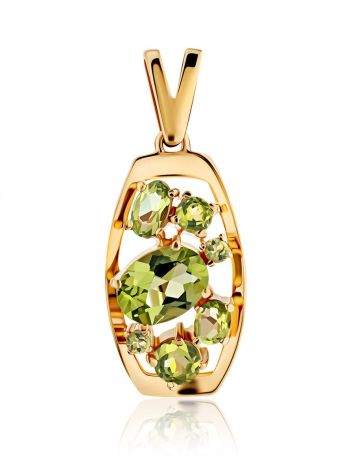 Lustrous Golden Chrysolite Pendant, image 