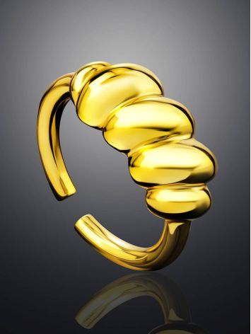 Gleaming Gilded Silver Adjustable Ring The Liquid, Ring Size: Adjustable, image , picture 2