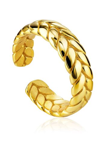 Boho Chic Gilded Silver Band Ring The Liquid, Ring Size: Adjustable, image 