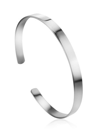 Sleek Silver Minimalist Bangle Bracelet The ICONIC, image 
