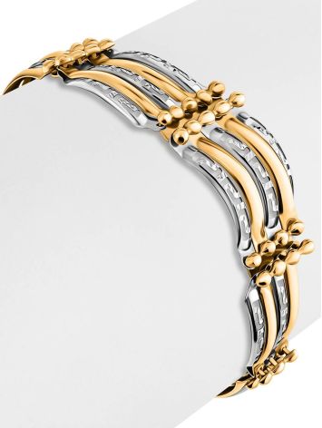 Ultra Feminine Mixed Gold Bracelet, image , picture 3