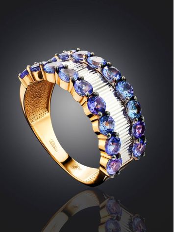 Fabulous Gold Tanzanite Band Ring, Ring Size: 8.5 / 18.5, image , picture 2