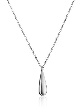 Minimalistic Sterling Silver Teardrop Pendant Necklace The Liquid, image 