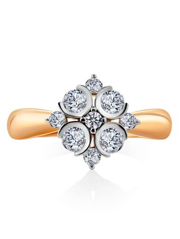Refined Gold Crystal Ring, Ring Size: 8.5 / 18.5, image , picture 3
