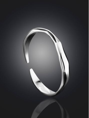 Refined Silver Ring The Liquid, Ring Size: Adjustable, image , picture 2