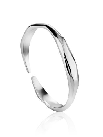 Refined Silver Ring The Liquid, Ring Size: Adjustable, image 