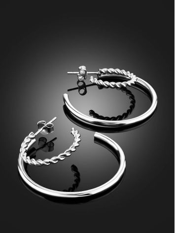 Boho Chic Silver Hoops The Liquid, image , picture 2