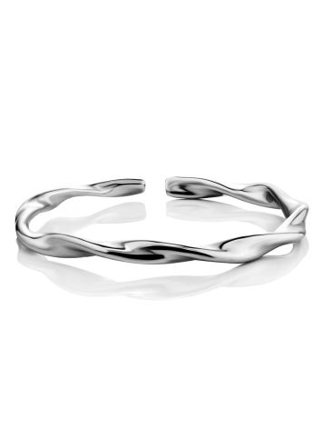 Wavy Beautiful Silver Ring The Liquid, Ring Size: Adjustable, image , picture 4