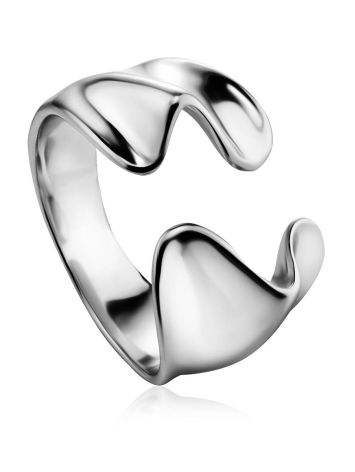 Designed Silver Ring Liquid The Liquid, Ring Size: Adjustable, image 