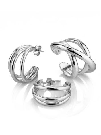 Twisted Silver Adjustable Ring The ICONIC, Ring Size: Adjustable, image , picture 4