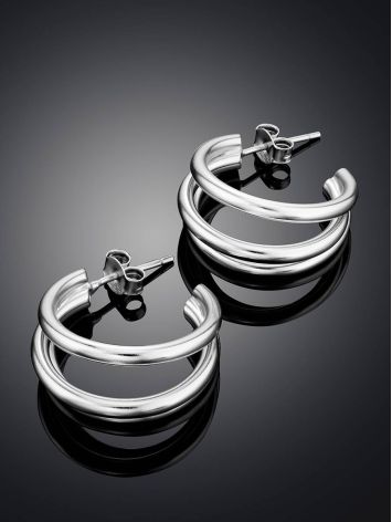 Amazing Silver Half Hoop Earrings The ICONIC, image , picture 2