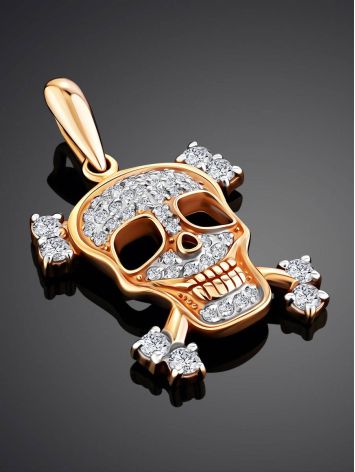 Gold Crystal Skull Pendant, image , picture 2