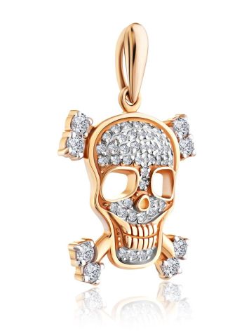 Gold Crystal Skull Pendant, image , picture 3