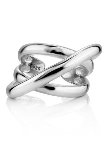 Twisted Silver Adjustable Ring The ICONIC, Ring Size: Adjustable, image , picture 3