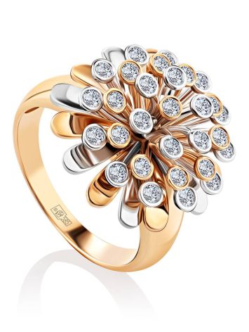 Rotating Motion Gold Diamond Ring, Ring Size: 8.5 / 18.5, image 