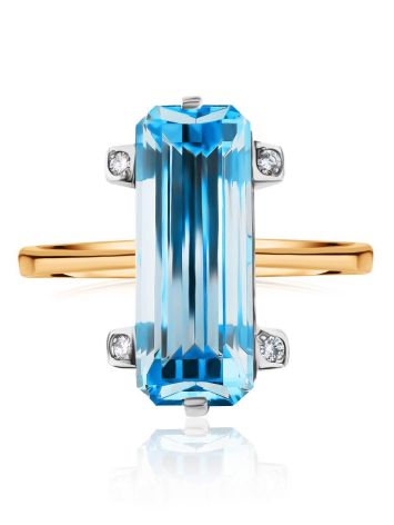 Chic Gold Topaz Diamond Ring, Ring Size: 8.5 / 18.5, image , picture 3