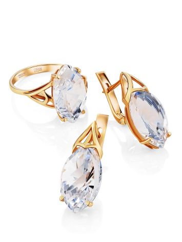 Fashionable Gold Topaz Ring, Ring Size: 8.5 / 18.5, image , picture 5