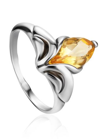 Amazing Silver Citrine Ring, Ring Size: 7 / 17.5, image 