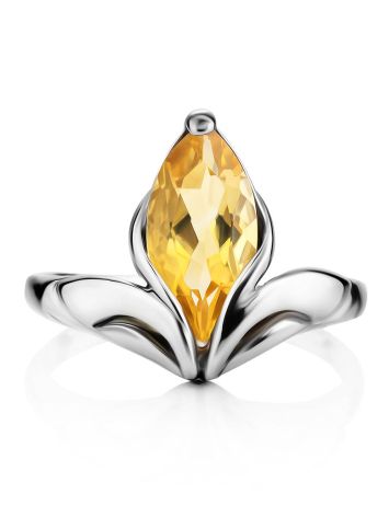 Amazing Silver Citrine Ring, Ring Size: 7 / 17.5, image , picture 3