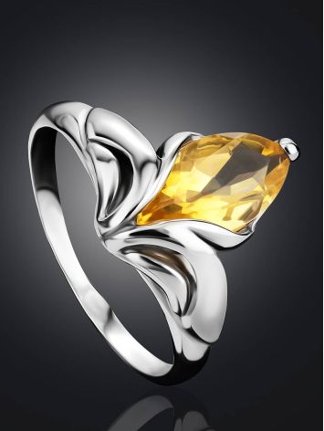 Amazing Silver Citrine Ring, Ring Size: 7 / 17.5, image , picture 2