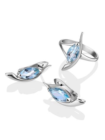 Chic Silver Topaz Ring, Ring Size: 9.5 / 19.5, image , picture 5