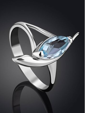 Chic Silver Topaz Ring, Ring Size: 9.5 / 19.5, image , picture 2