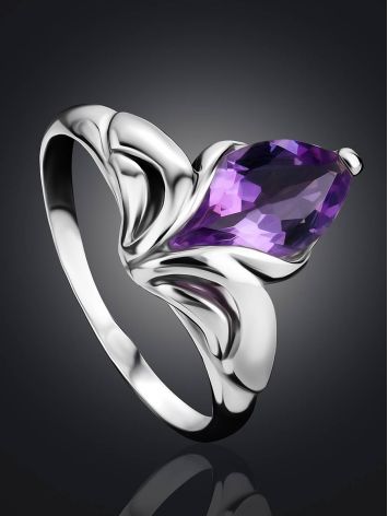 Exquisite Silver Amethyst Ring, Ring Size: 4 / 15, image , picture 2