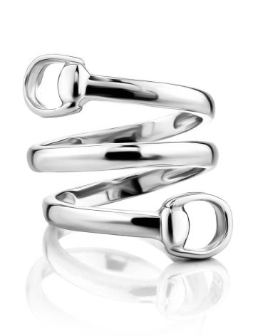 Silver Belt Shaped Ring The ICONIC, Ring Size: Adjustable, image , picture 4