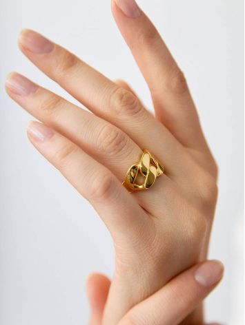 Trendy Gilded Band Ring The ICONIC, Ring Size: Adjustable, image , picture 4