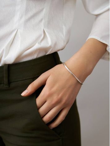 Sleek Silver Cuff Bracelet The ICONIC, image , picture 3