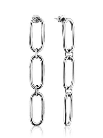 Ultra Stylish Silver Chain Earrings The ICONIC, image 
