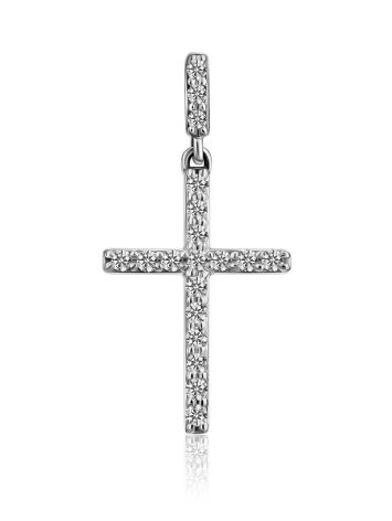 Dazzling Diamond Encrusted Cross Pendant, image 