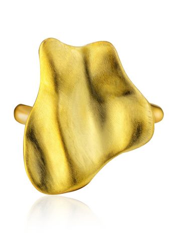 Abstract Design Gilded Silver Ring The Liquid, Ring Size: Adjustable, image , picture 3
