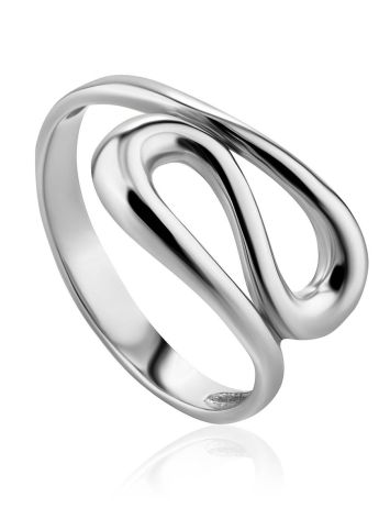 Intricately Shaped Silver Ring The Liquid, Ring Size: 5 / 15.5, image 